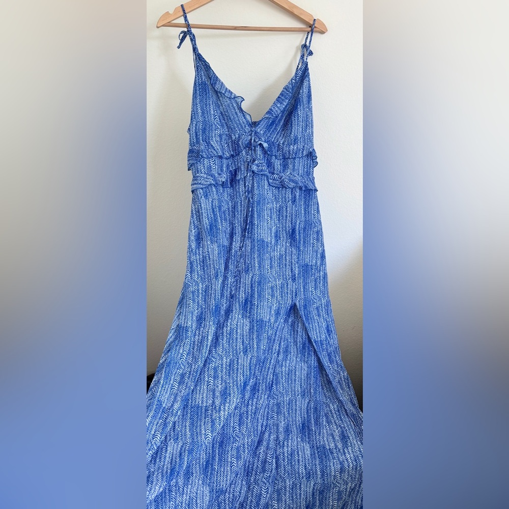 NWT Park & Fifth Elsey Dress in Blue Herringbone Size XL